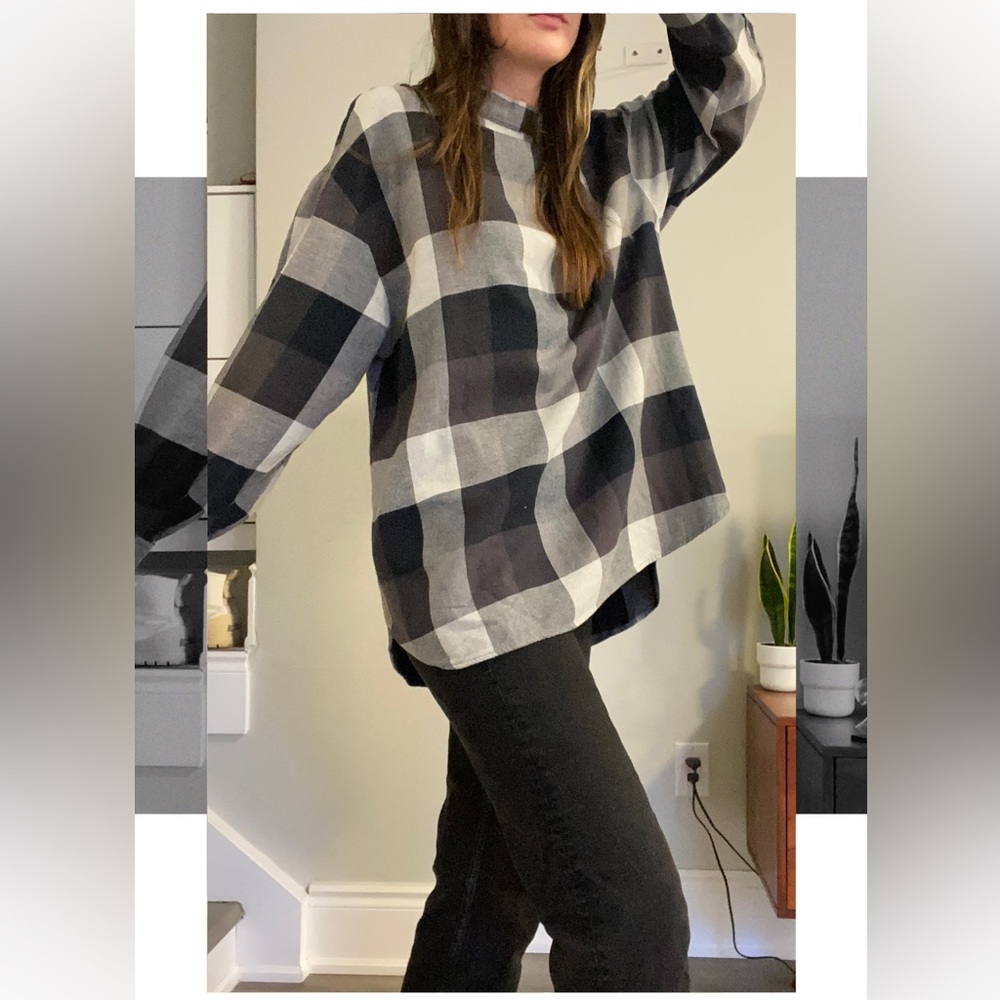 “Weekday” plaid/check shirt (no buttons!)
